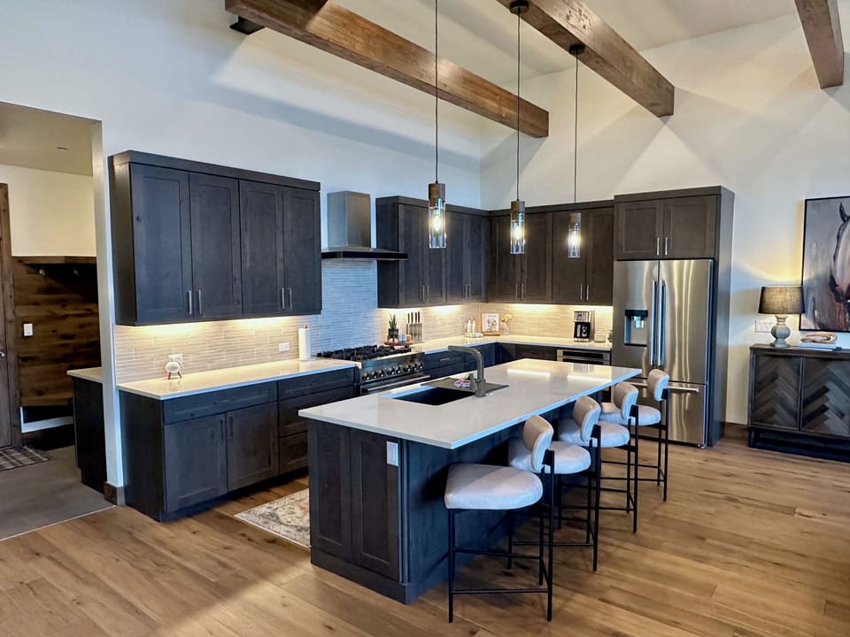 Custom Alder cabinets | Top-of-the-line Jenn Air appliances