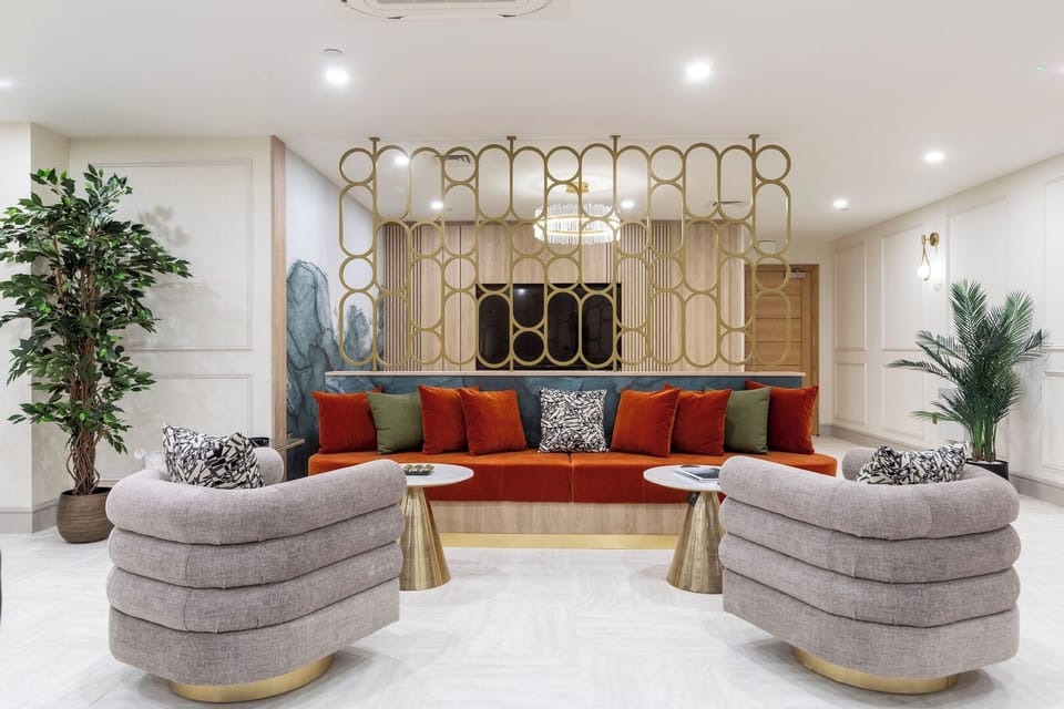  Shared Office Workspace: A common area used by multiple residents for work