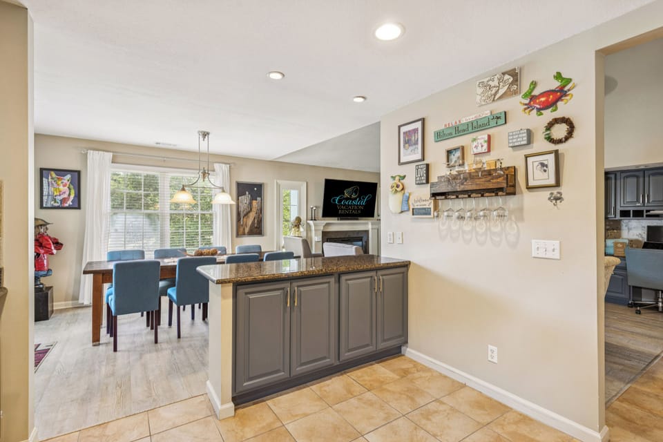 Dining table and bar