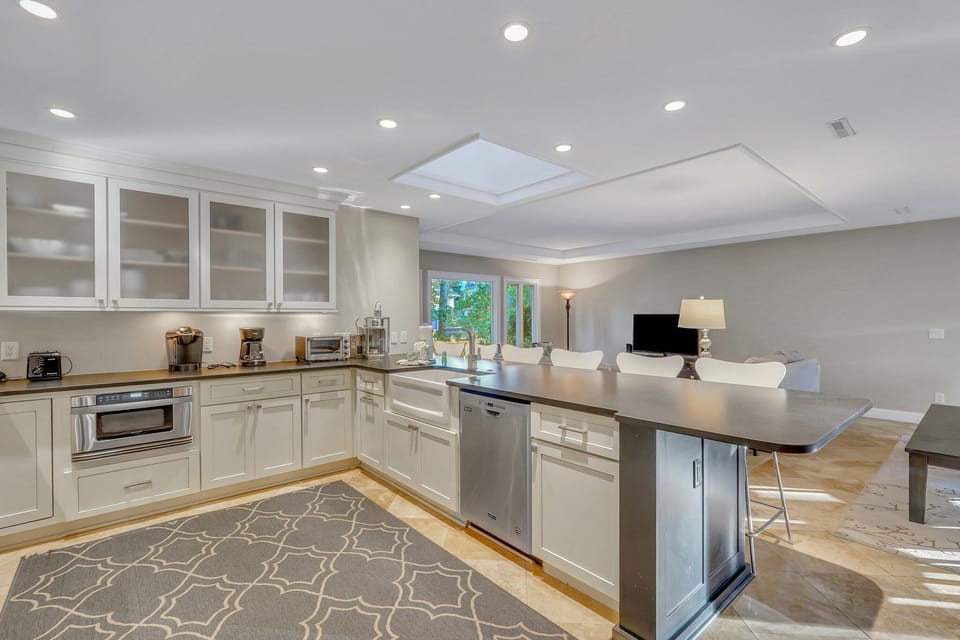 Kitchen featuring stainless steel appliances and fully equipped