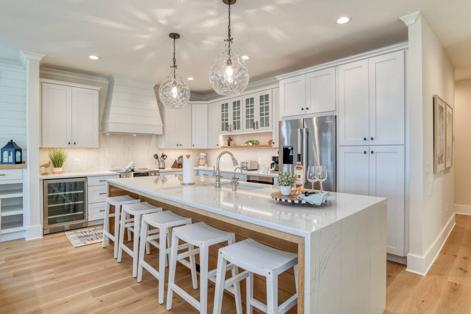 The kitchen is well-stocked and inviting.