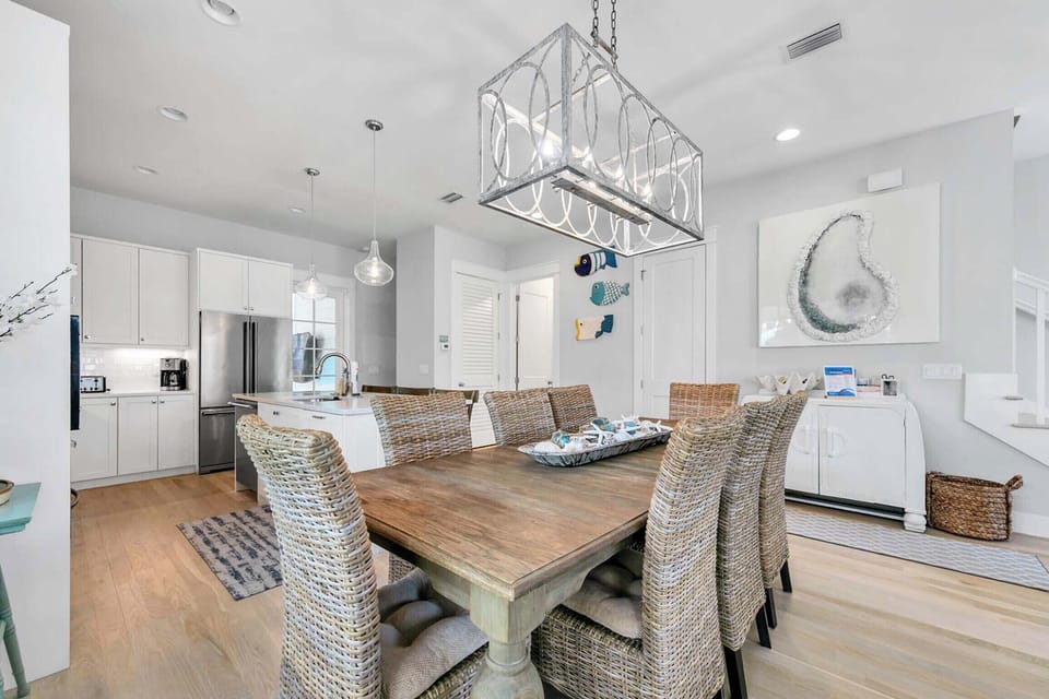 Dining table seats 8