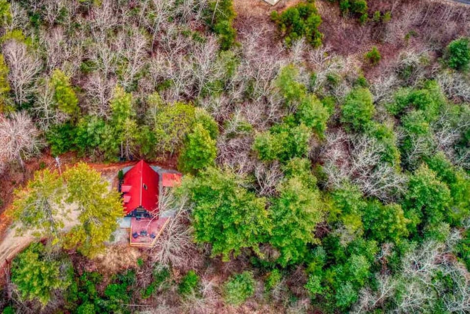 Birds eye view of the Red Shed A - Frame