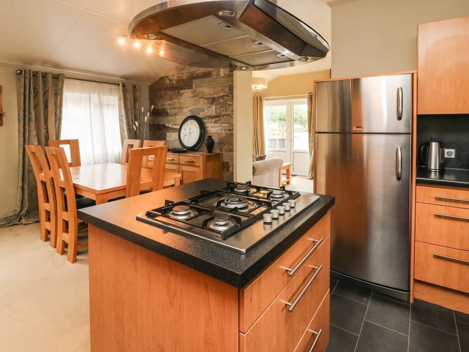Fridge, dishwasher, electric kettle, toaster
