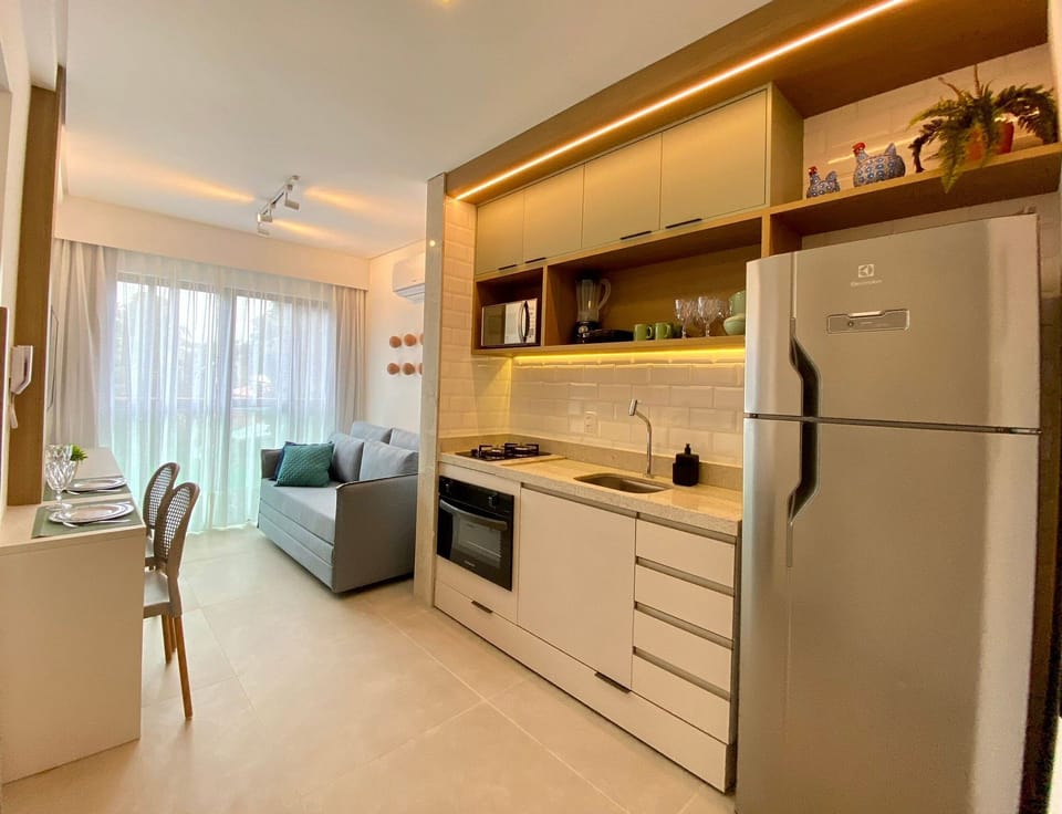 Apartment | Private kitchen | Full-size fridge, microwave, oven, blender