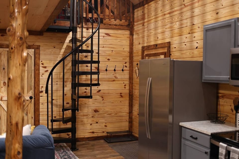 Spiral stairs to the loft