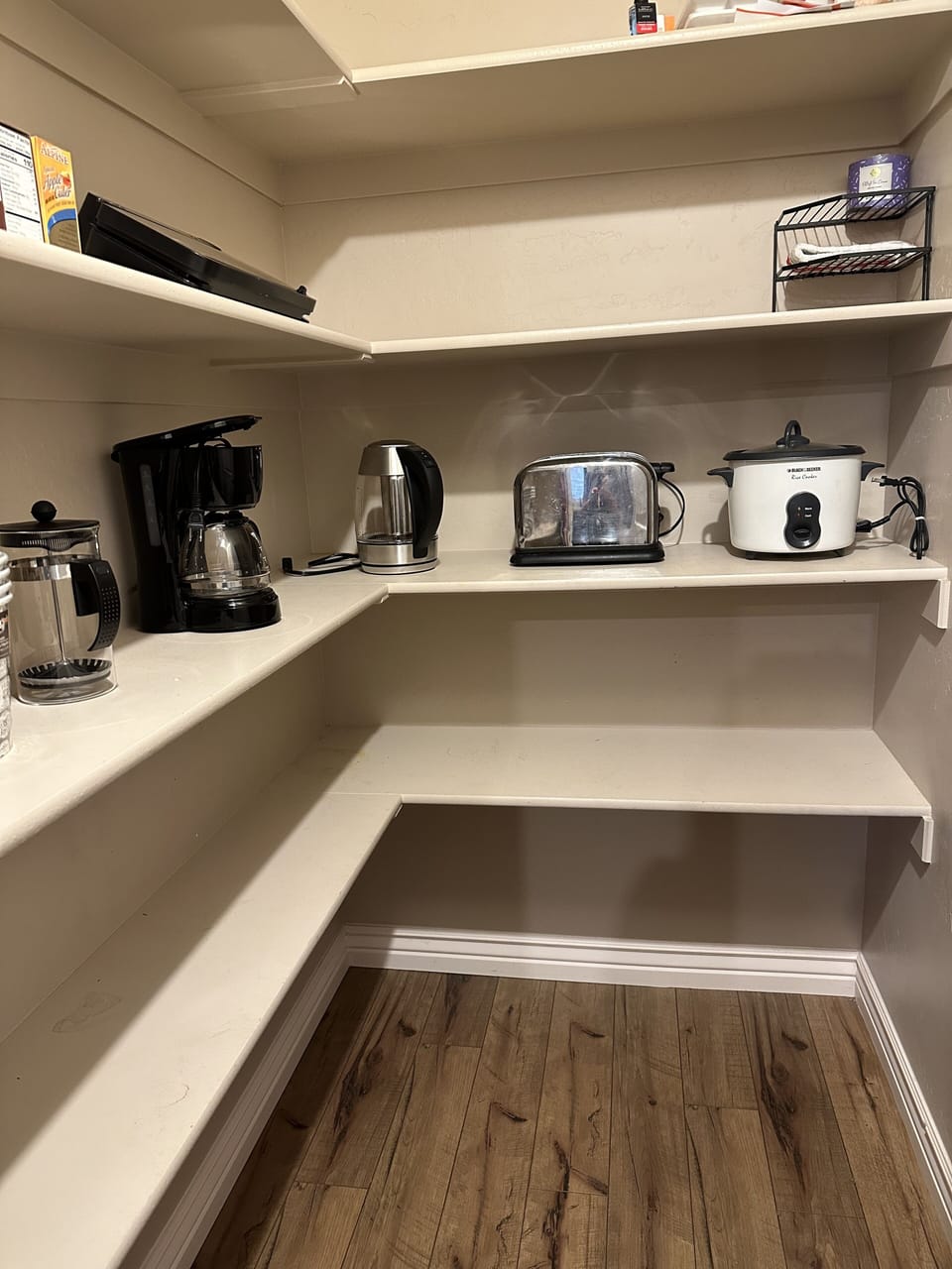 Large pantry with plenty of appliances