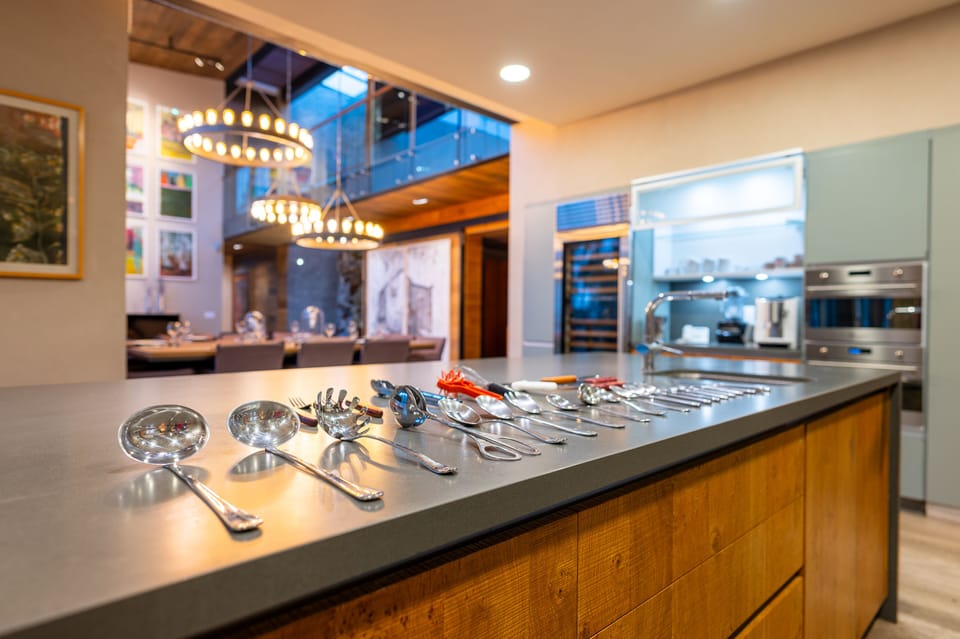 Superior House | Private kitchen | Full-size fridge, microwave, oven, toaster