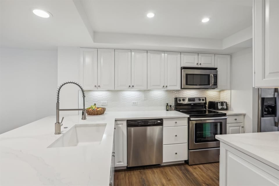 Modern stainless appliances