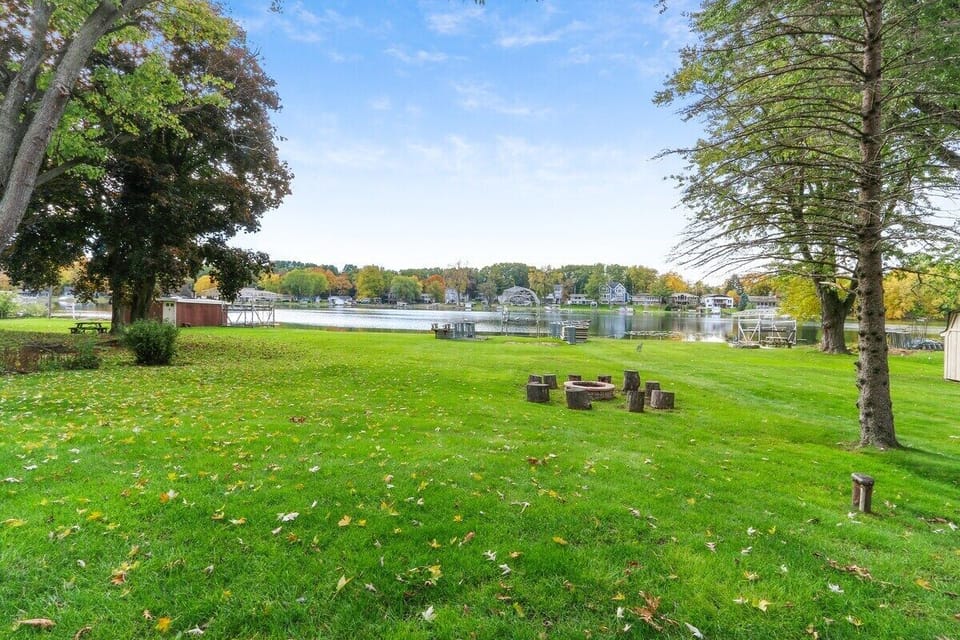 Large grassy lakefront