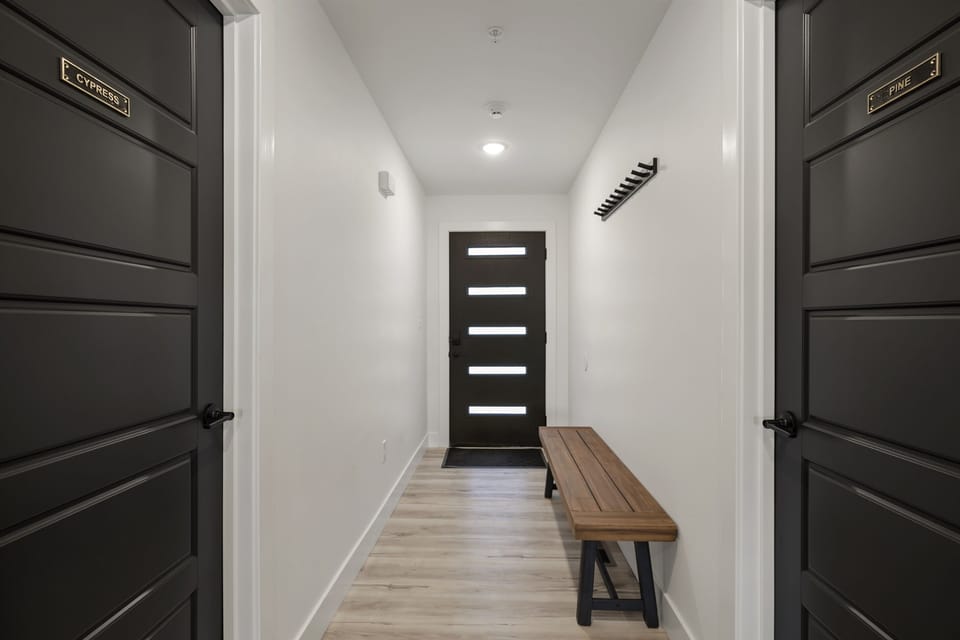 Main Level: Bench and Coat Rack in Main Entrance