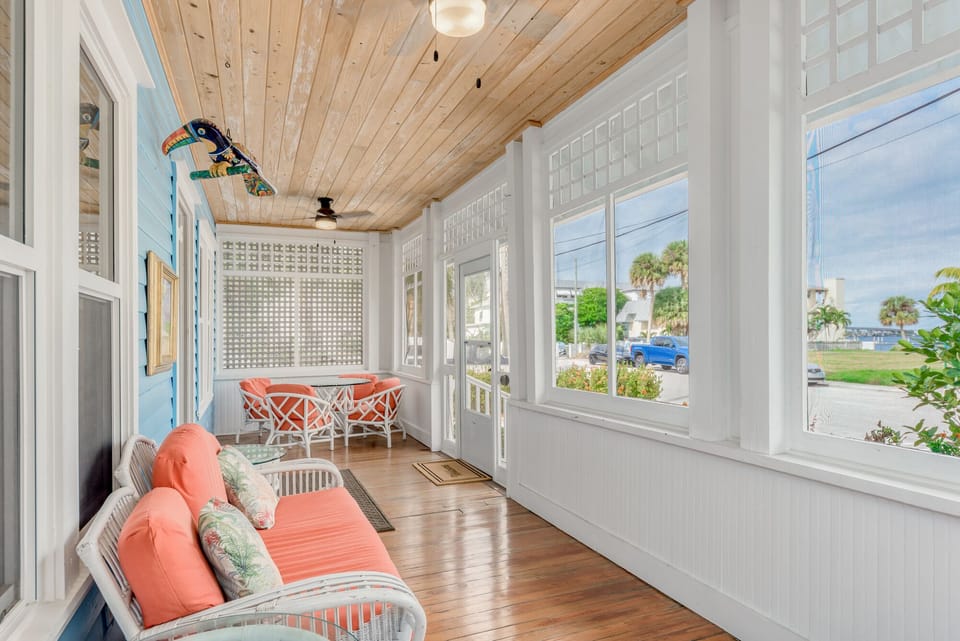 Blue House Front Porch