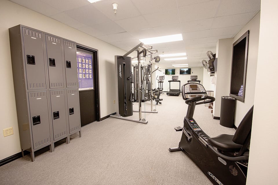 The basement now features the refreshed Silver Creek gym—perfect for staying active during your stay.