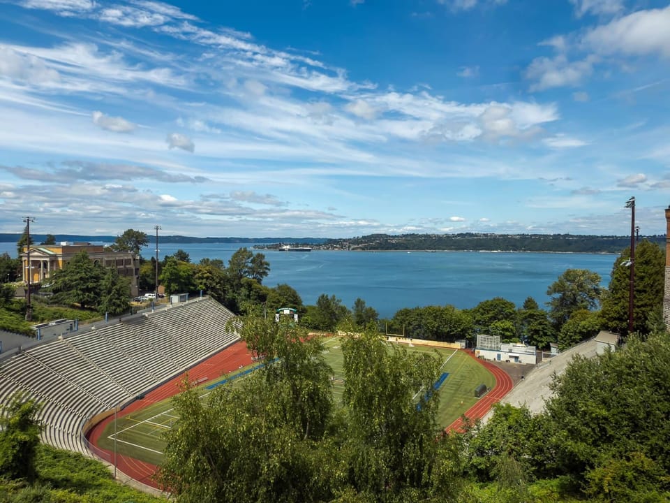 Climb the steps at Stadium Bowl and take in the sweeping views of the bay.
