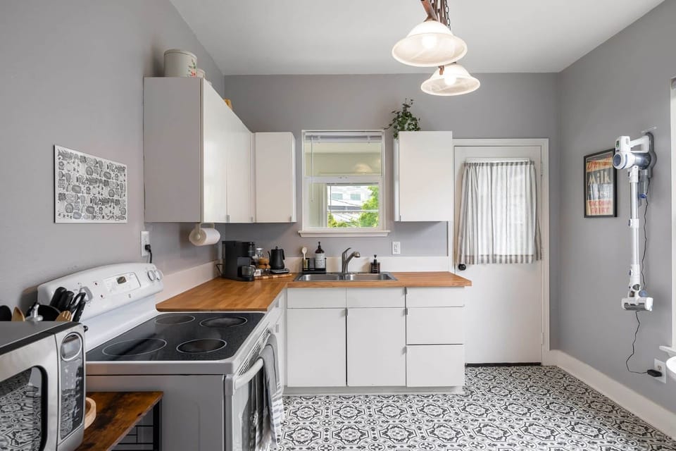 Our fully stocked kitchen makes cooking effortless.