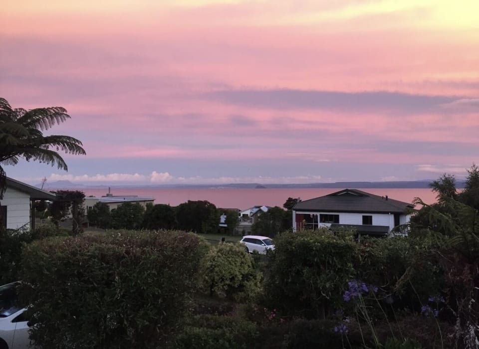 Night sky over Whareroa and Lake Taupo