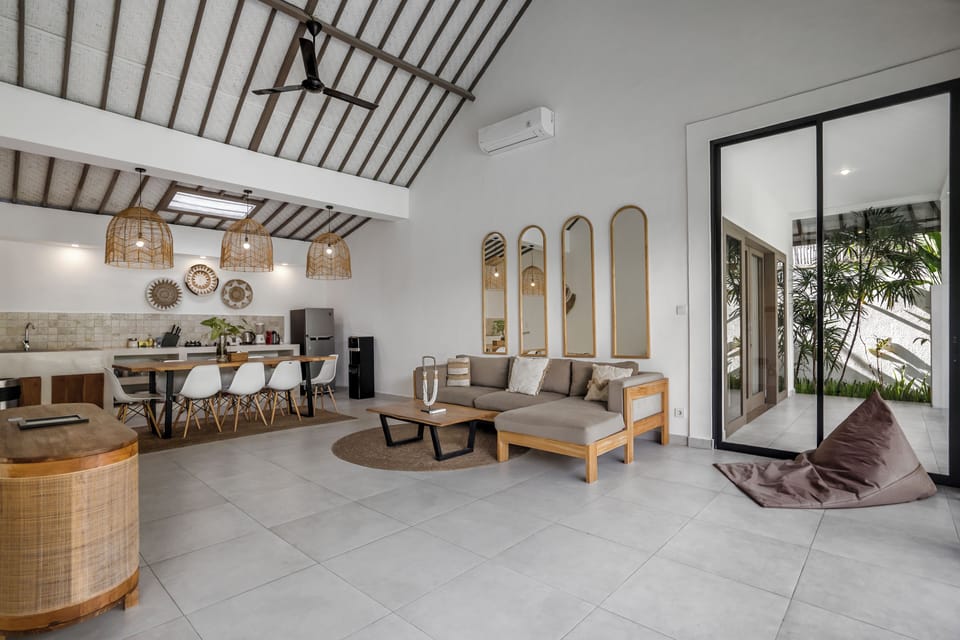 Deluxe Villa, 3 Bedrooms, Private Pool, Garden View | Living area | 32-inch Smart TV with digital channels