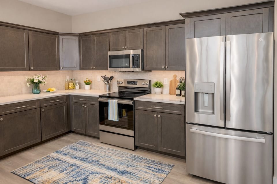 Fully stocked kitchen