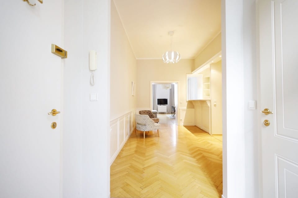 Deluxe Apartment | Living area | 40-inch LCD TV with cable channels