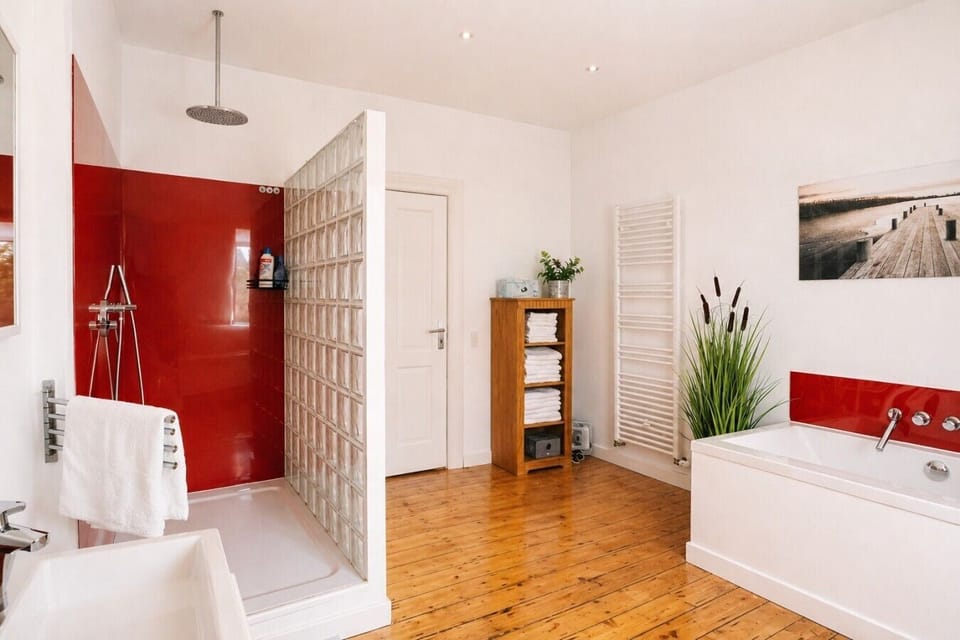 Relax and refresh in this bright, spa-inspired bathroom.