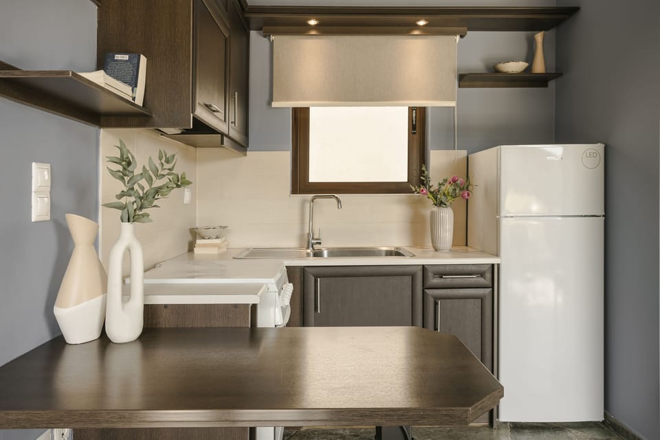 Deluxe Suite, 1 Bedroom, Sea View | Private kitchen | Fridge, stovetop, electric kettle