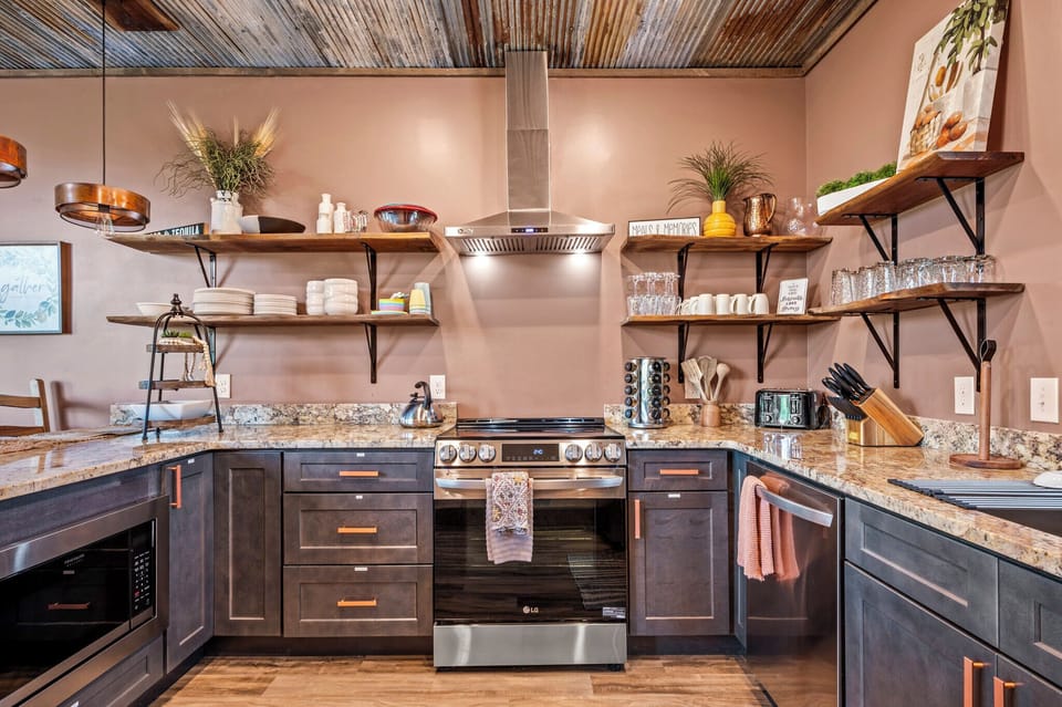 A fully stocked kitchen with everything you could need during your stay!