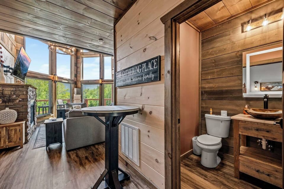Main level half bathroom