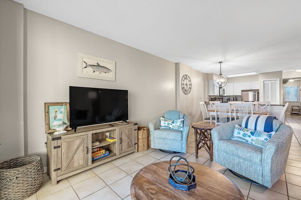 Smart TV and Lots of Seating in the Main Living Area