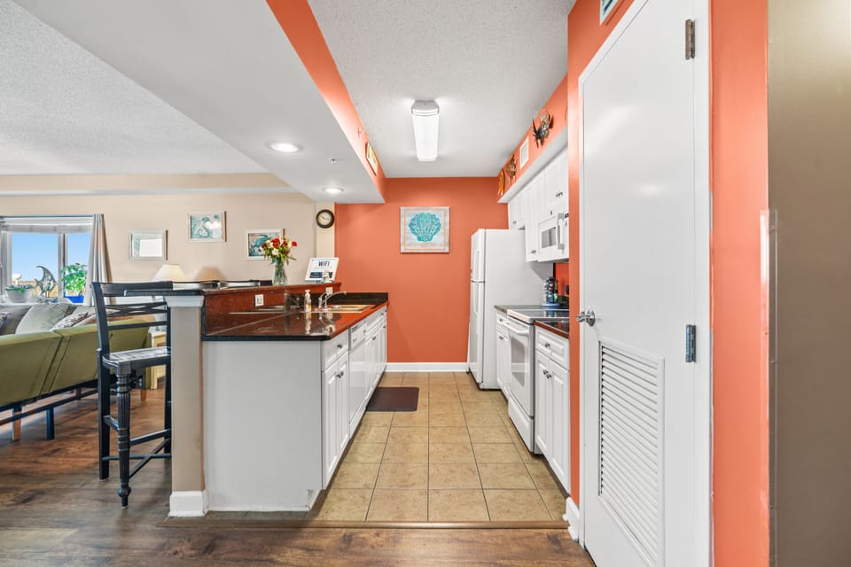 Cook up a storm or just serve some tasty takeout. It’s vacation after all!