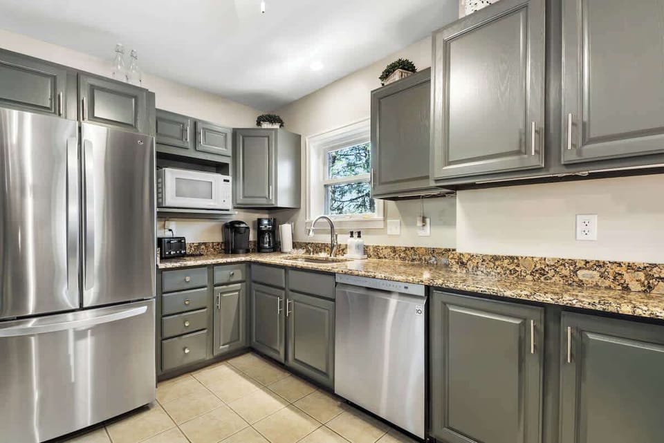 Keurig and a regular coffee pot for your morning brew.