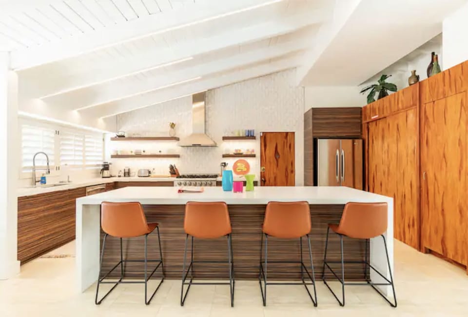 Oversized kitchen island great for entertaining