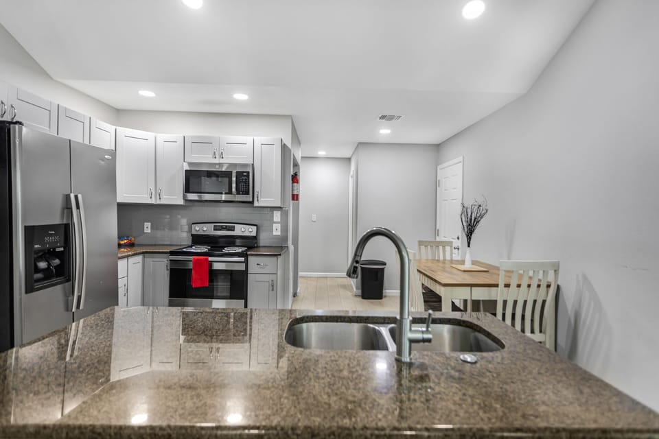 Our fully equipped kitchen is ready for your inner chef to shine