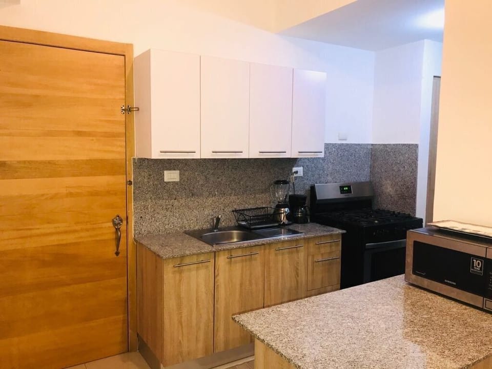 Fridge, electric kettle, toaster, blender
