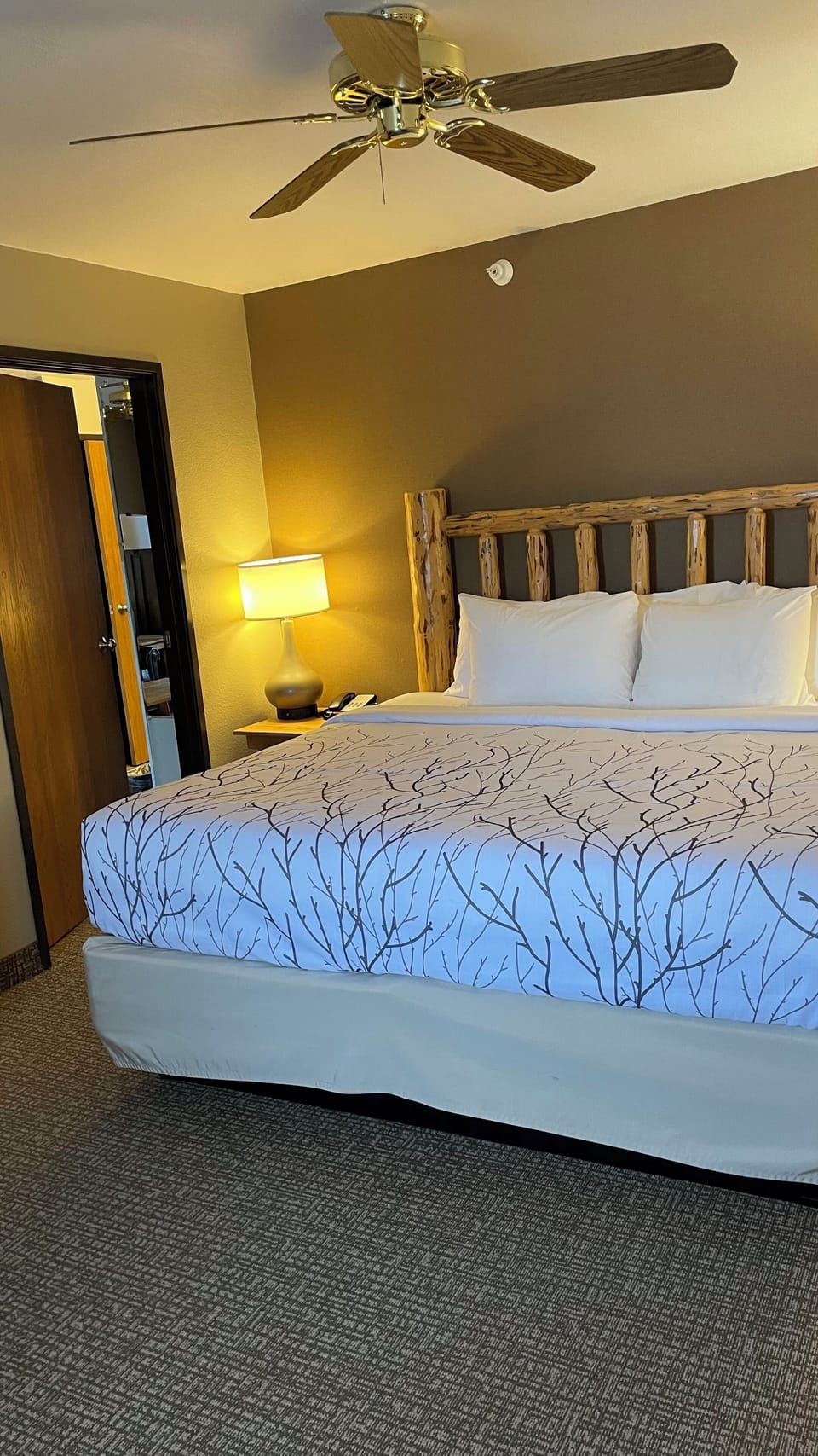 Deluxe Room, 1 King Bed, Refrigerator & Microwave, Mountain View | Blackout drapes, iron/ironing board, free WiFi, bed sheets