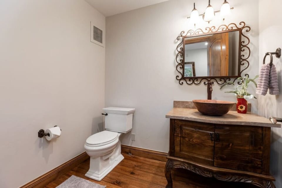 Main level vanity bathroom