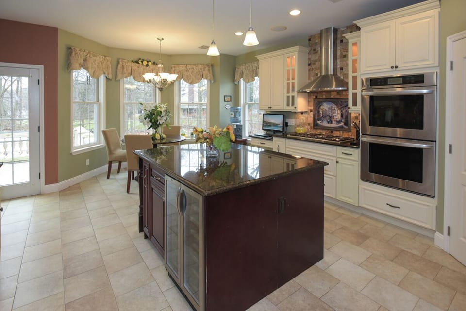 Kitchen with large Center Isle and eating area!