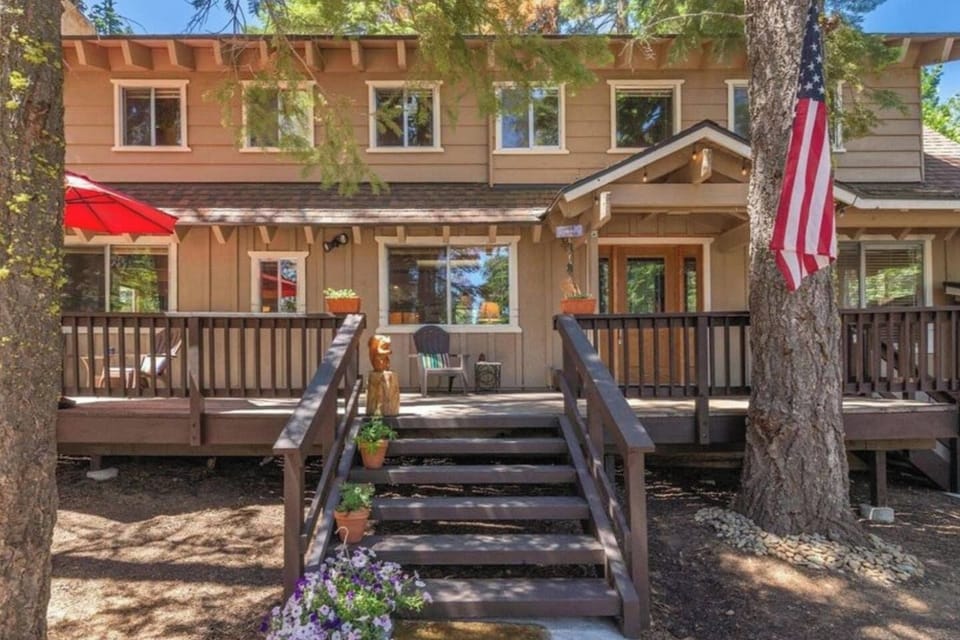 Front view of the house and porch