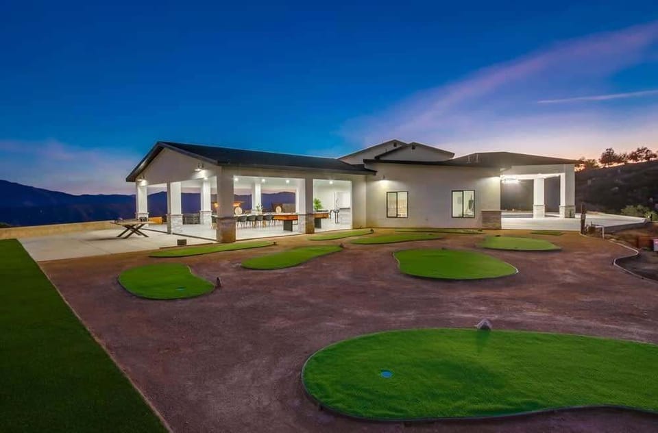 Enjoy the mini golf course in the backyard