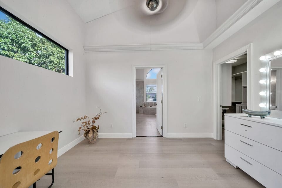 Spacious workspace & vanity in large primary suite #1