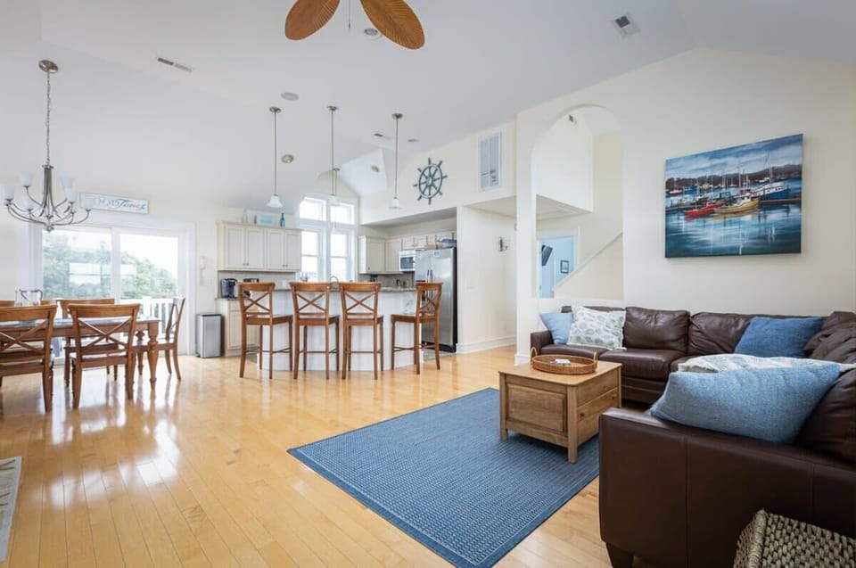 Kitchen, Dining, and Living Area