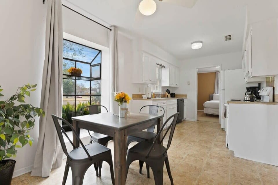 Dining room and kitchen area