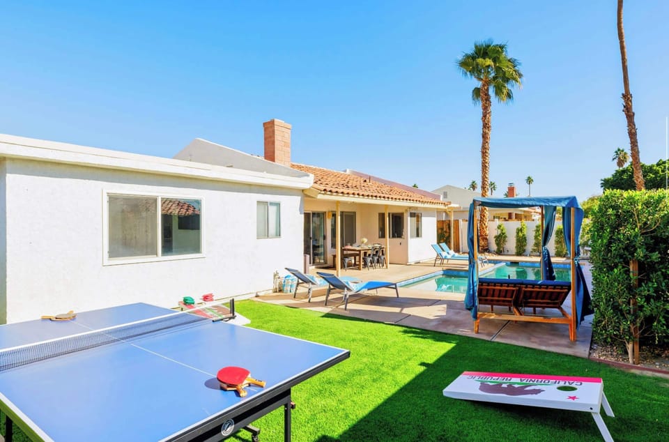 Cornhole, ping-pong, spikeball