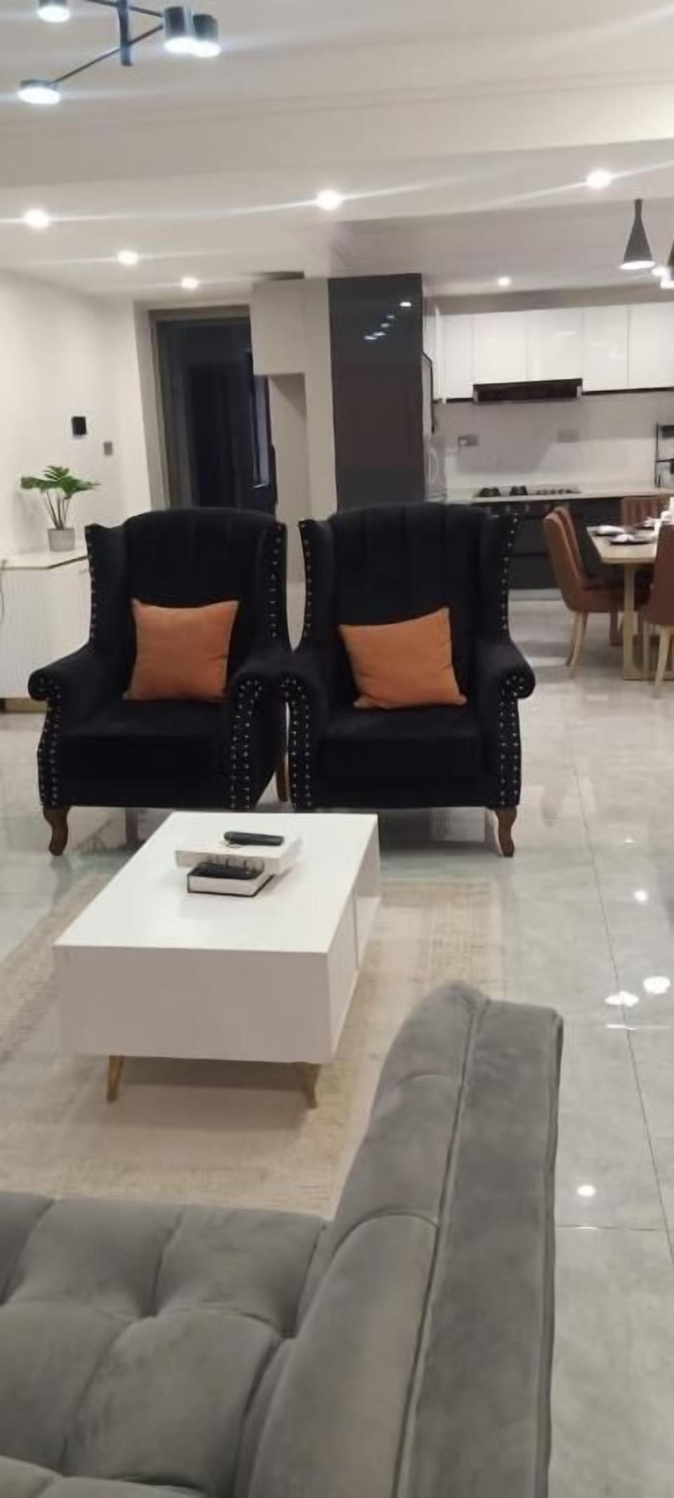 Business Apartment | Living area | 24-inch Smart TV with digital channels