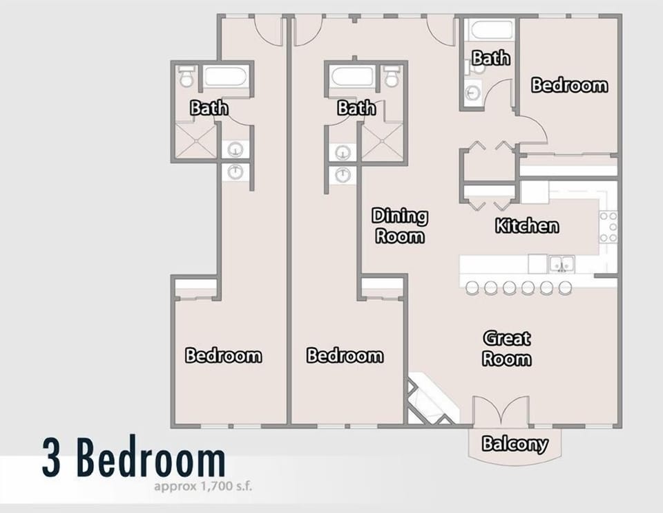 Condo, 3 Bedrooms | Floor plan