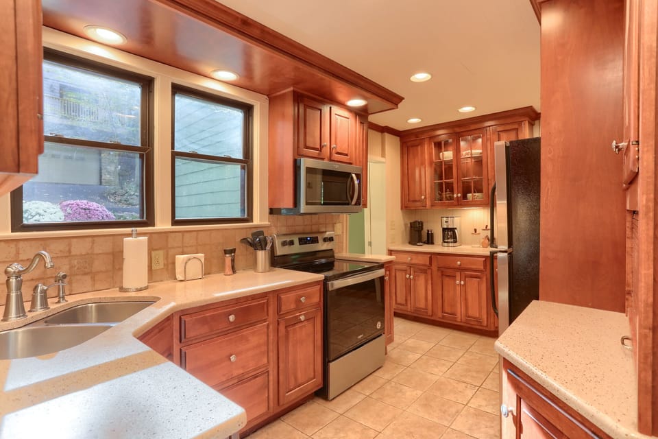 Large, updated kitchen with lots of counterspace