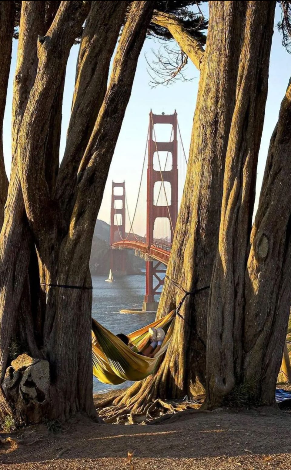 Beautiful bright red Golden Gate Bright is just 10mins driving away