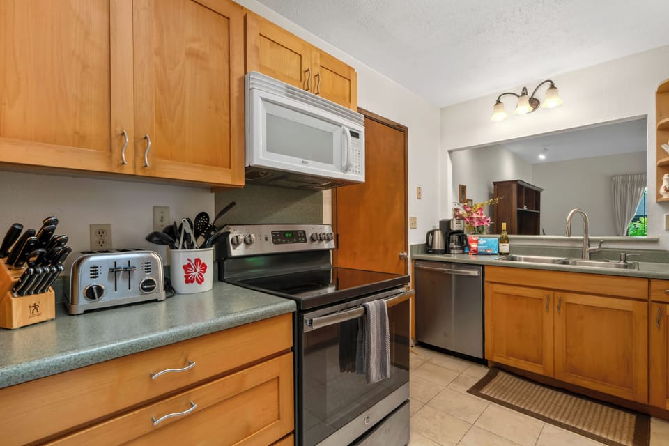 Fully stocked kitchen