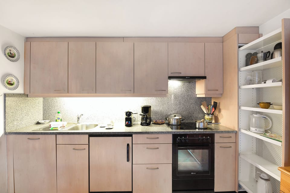 Family Chalet, 2 Bedrooms, Fireplace, Mountainside (Rustico alla bolla - Val Verzasca) | Private kitchen | Espresso maker, electric kettle