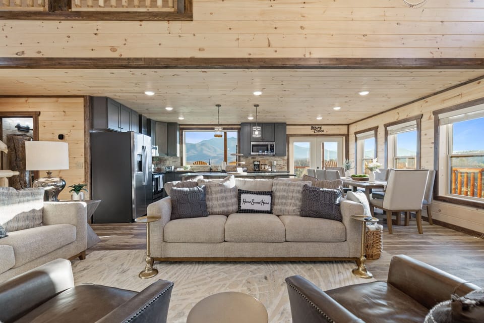 Spacious living room where families gather, laugh, and make lasting memories.
