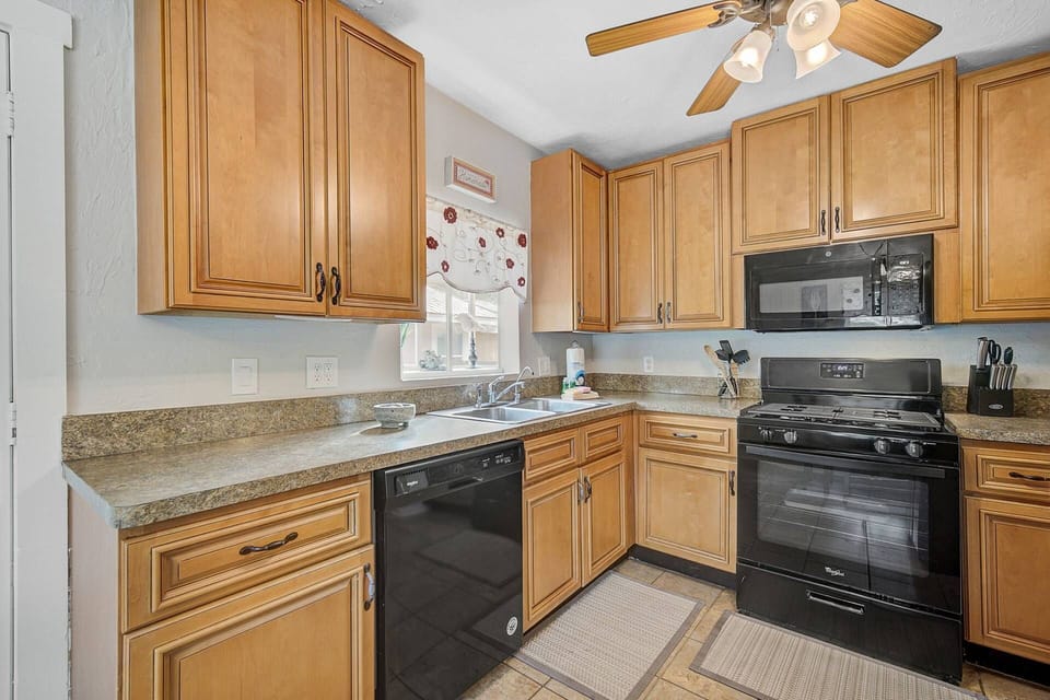 Fully stocked kitchen making you feel at home